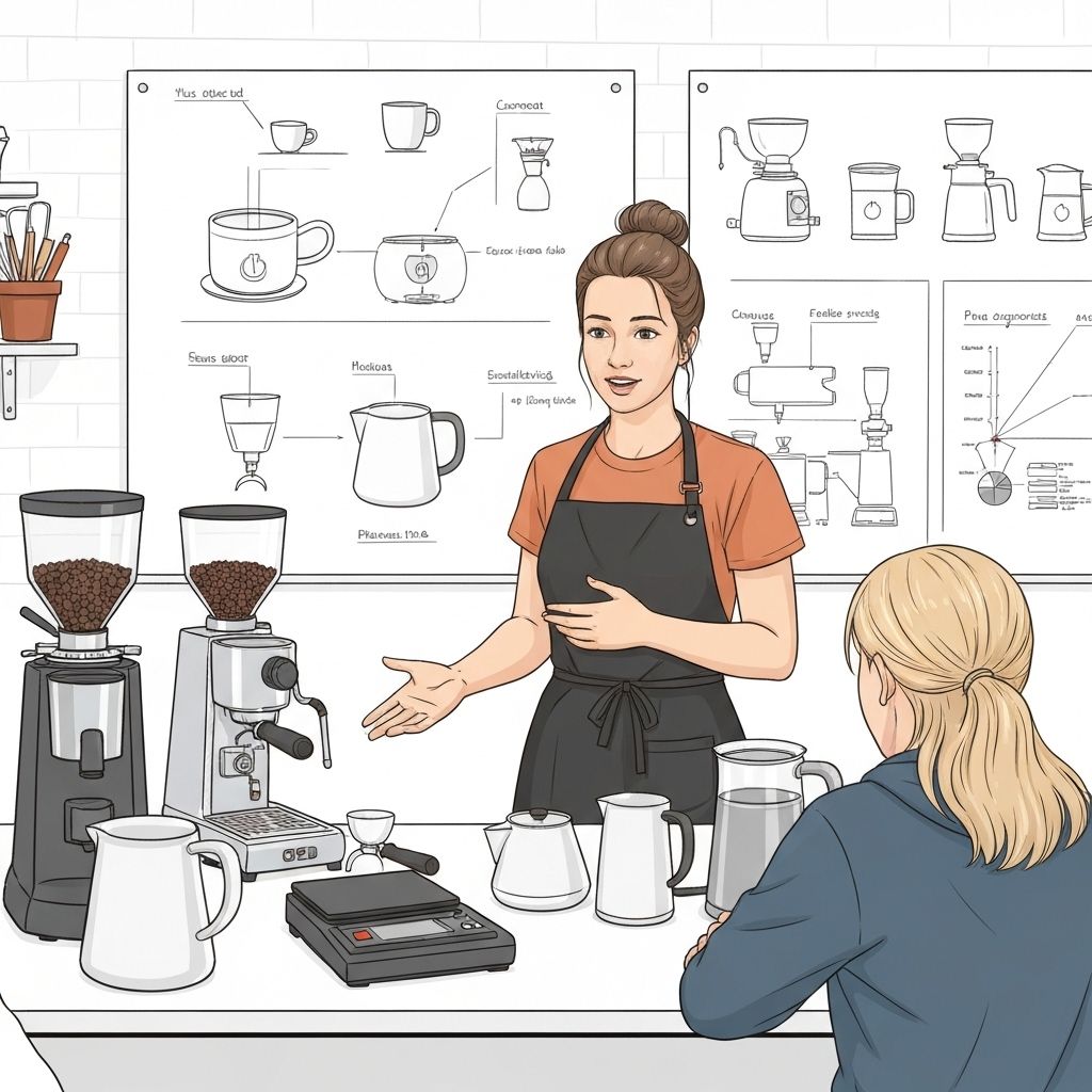 Professional coffee brewing